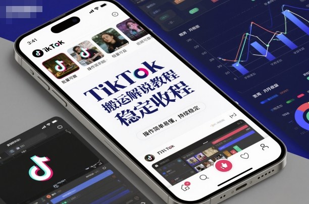 TikTok搬运解说教程，稳定收益，操作简单易懂，批量可做，持续稳定-小鹏项目网