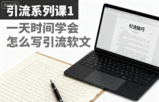 引流系列课1，一天时间学会怎么写引流软文-小鹏项目网