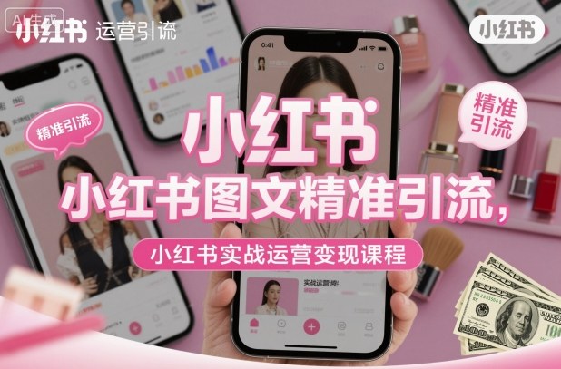 小红书图文精准引流，小红书实战运营变现课程-小鹏项目网