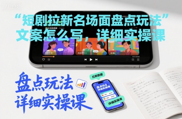 短剧拉新名场面盘点玩法文案怎么写，详细实操课-小鹏项目网