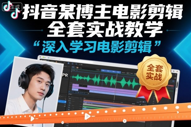 抖音某博主电影剪辑全套实战教学，深入学习电影剪辑-小鹏项目网