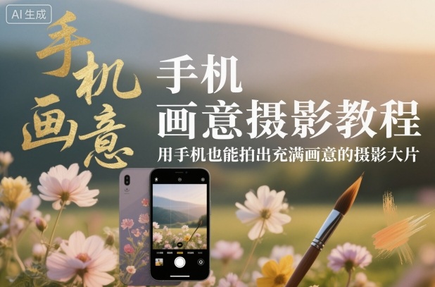手机画意摄影教程，用手机也能拍出充满画意的摄影大片-小鹏项目网