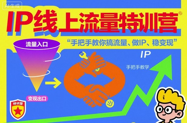 IP线上流量特训营，手把手教你搞流量、做IP、稳变现-小鹏项目网
