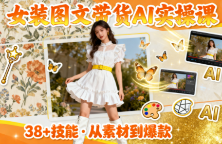 女装图文带货的AI实操课-小鹏项目网