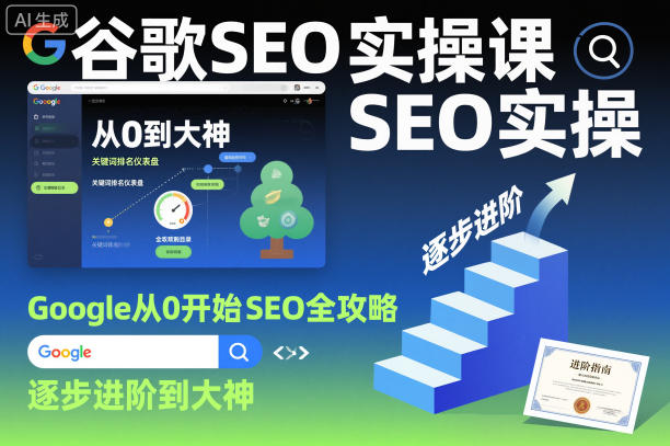 谷歌SEO实操课，Google从0开始SEO全攻略，逐步进阶到大神-小鹏项目网