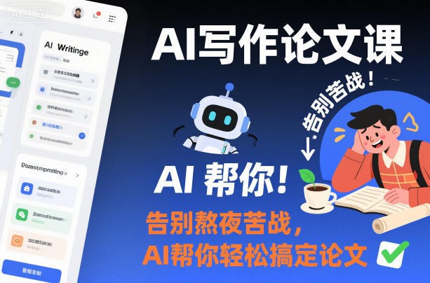 AI写作论文课，告别熬夜苦战，AI帮你轻松搞定论文-小鹏项目网