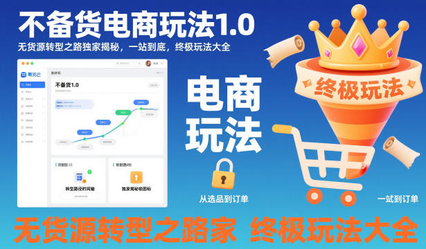 不备货电商玩法1.0，​无货源转型之路独家揭秘，一站到底，终极玩法大全-小鹏项目网