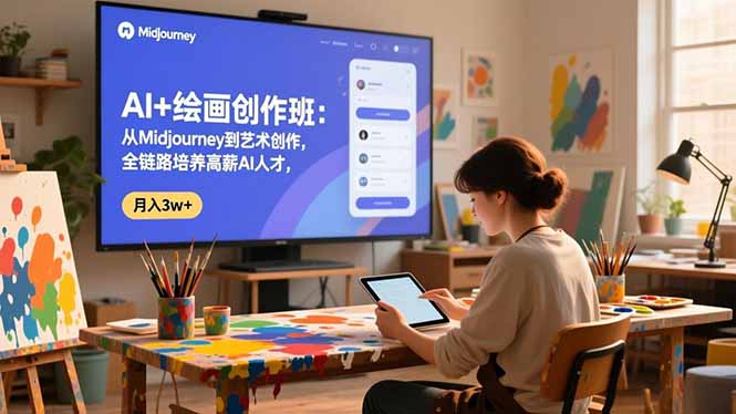 AI+绘画创作班：从Midjourney到艺术创作，全链路培养高薪AI人才，月入3w+-小鹏项目网