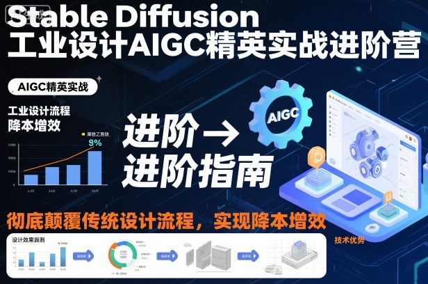 Stable Diffusion工业设计AIGC精英实战进阶营，彻底颠覆传统设计流程，实现降本增效-小鹏项目网