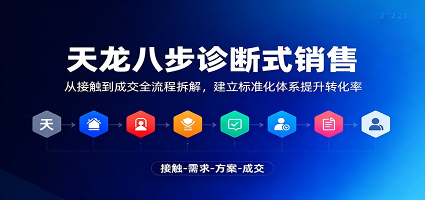 天龙八步诊断式销售，从接触到成交全流程拆解，建立标准化体系提升转化率-小鹏项目网