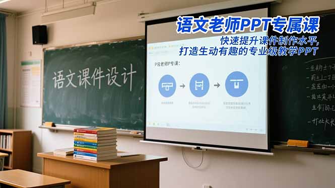 语文老师PPT专属课：快速提升课件制作水平，打造生动有趣的专业级教学PPT-小鹏项目网