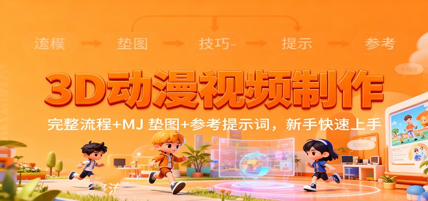3D动漫视频制作，完整流程+MJ 垫图+参考提示词，新手快速上手-小鹏项目网