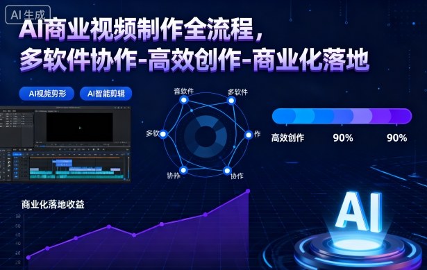 AI商业视频制作全流程，多软件协作-高效创作-商业化落地-小鹏项目网