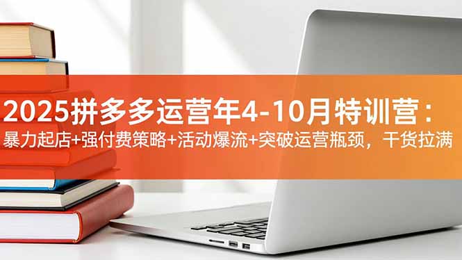 2025拼多多运营年4-10月特训营：暴力起店+强付费策略+活动爆流+突破运营瓶颈，干货拉满-小鹏项目网