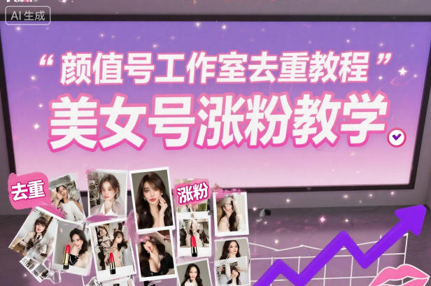 颜值号工作室去重教程，美女号涨粉教学-小鹏项目网