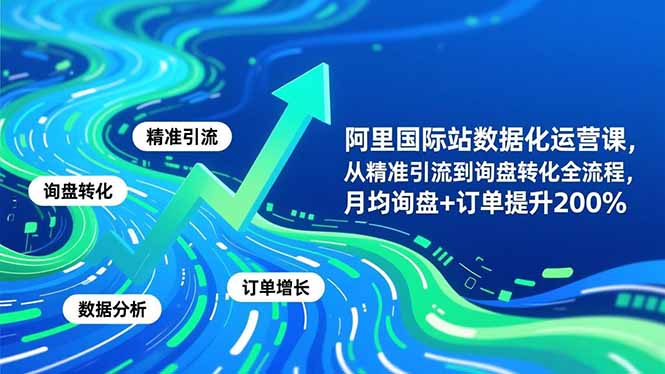 阿里国际站数据化运营课-11月，从精准引流到询盘转化全流程，月均询盘+订单提升200%-小鹏项目网
