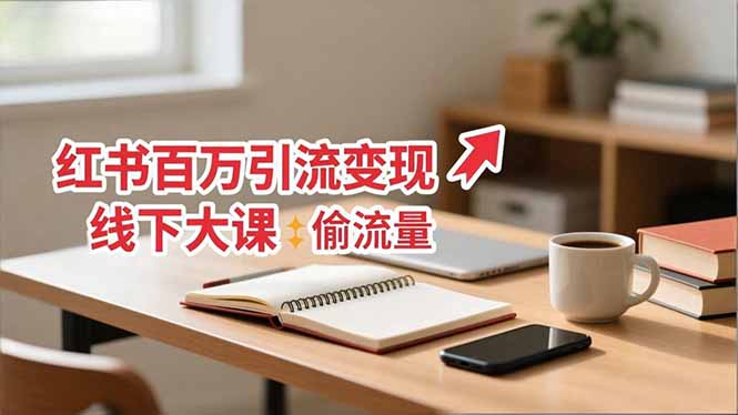 小红书百万引流变现-11月线下大课：分享从0到百万引流路径，手把手教偷流量、拿结果-小鹏项目网