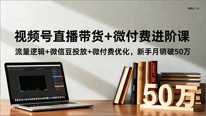 视频号直播带货+微付费进阶课：流量逻辑+微信豆投放+微付费优化，新手月销破50万-小鹏项目网