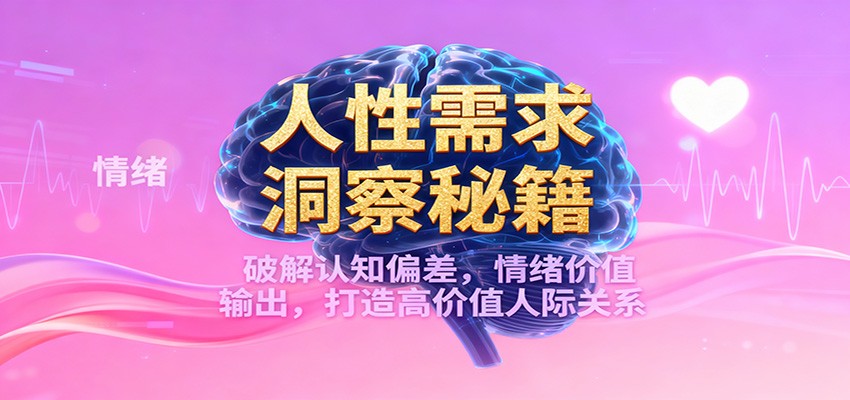 人性需求洞察秘籍，破解认知偏差，情绪价值输出，打造高价值人际关系-小鹏项目网