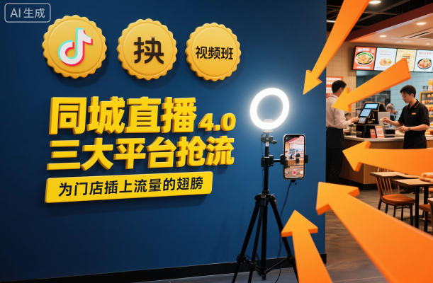 同城直播实操班4.0，三大平台抢流，为门店插上流量的翅膀-小鹏项目网