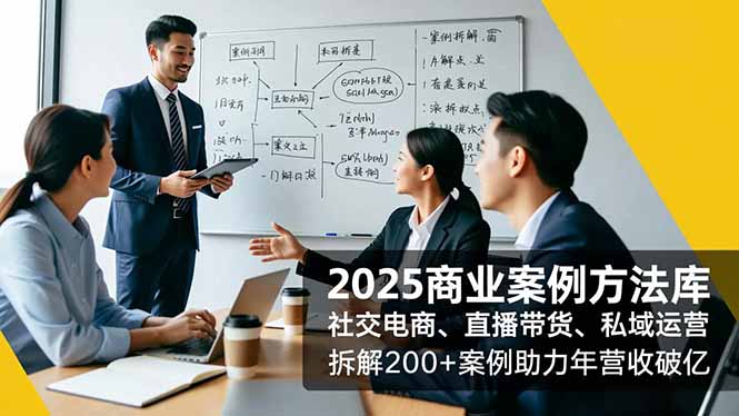 2025商业案例方法库，社交电商、直播带货、私域运营，拆解200+案例助力年营收破亿-小鹏项目网