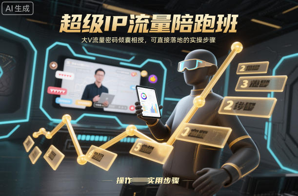 超级IP流量陪跑班，大V流量密码倾囊相授，可直接落地的实操步骤-小鹏项目网