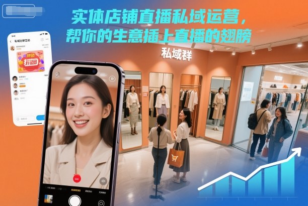 实体店铺直播私域运营，帮你的生意插上直播的翅膀-小鹏项目网