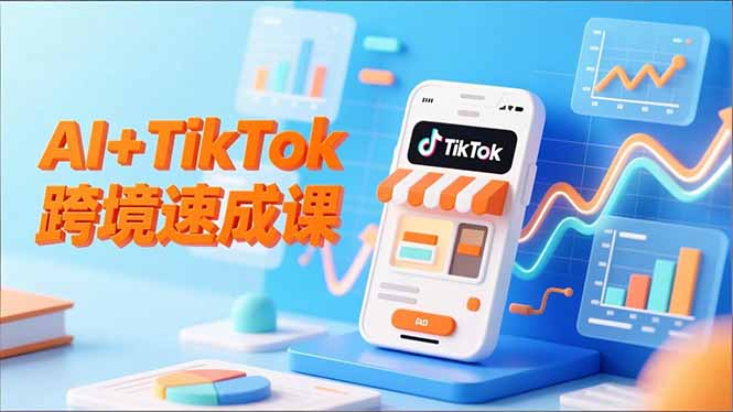 AI+TikTok跨境速成课，智能翻译、店铺定位、流程拆解，7天高效上线运营-小鹏项目网