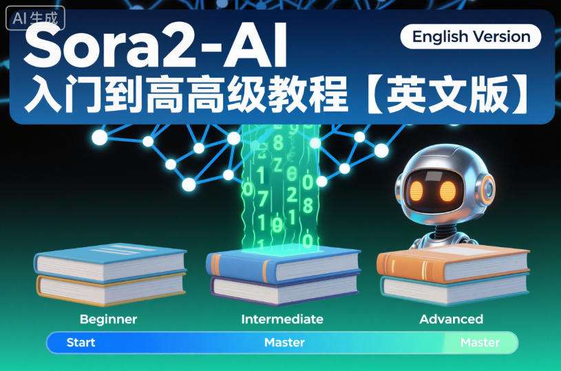 Sora2-AI入门到高级教程【英文版】-小鹏项目网