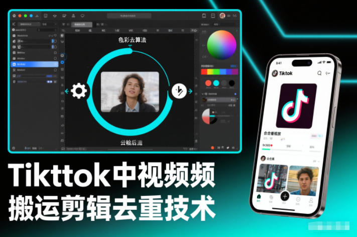 Tiktok中视频纯搬运剪辑去重技术，外来技术，自行测试-小鹏项目网