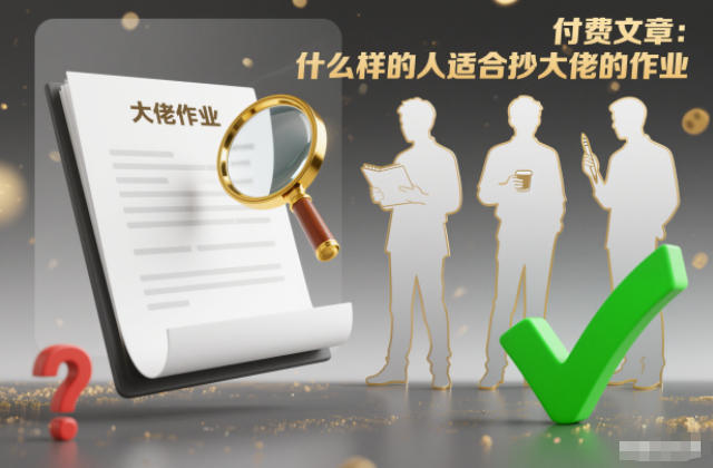 付费文章：什么样的人适合抄大佬的作业？-小鹏项目网