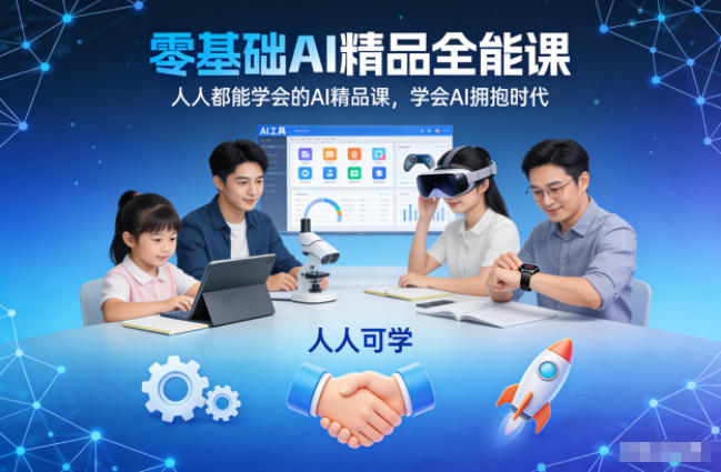 零基础AI精品全能课，人人都能学会的AI精品课，学会AI拥抱时代-小鹏项目网