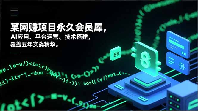 网赚项目永久会员库，AI应用、平台运营、技术搭建，覆盖五年实战精华-小鹏项目网