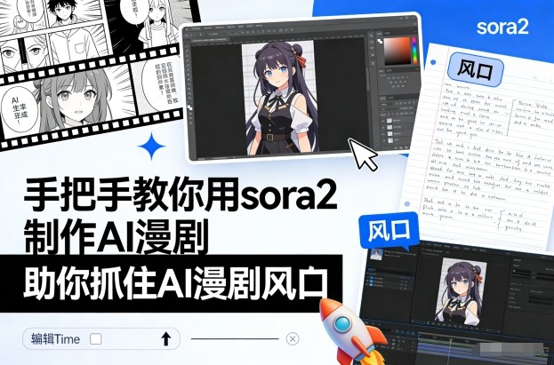 手把手教你用sora2制作AI漫剧，助你抓住AI漫剧风口-小鹏项目网