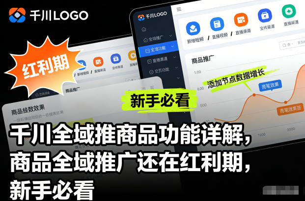 千川全域推商品功能详解，商品全域推广还在红利期，新手必看-小鹏项目网