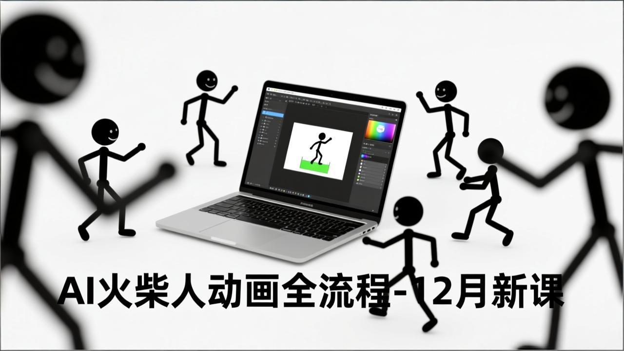AI火柴人动画全流程-12月新课，文案生成、声音克隆、视频剪辑，零基础快速产出动画-小鹏项目网