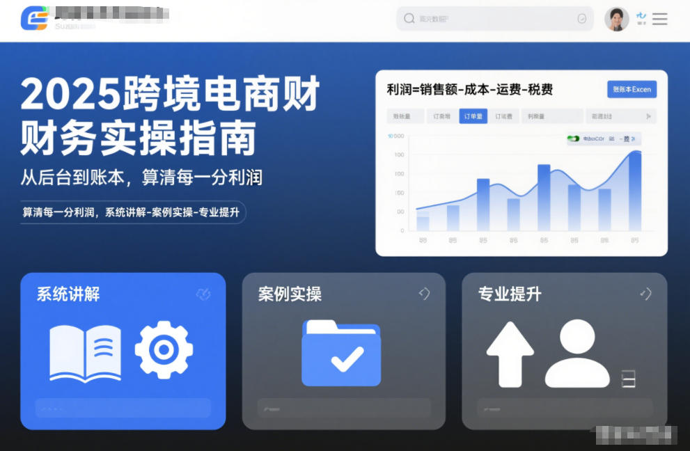 2025跨境电商财务实操指南，从后台到账本，算清每一分利润，系统讲解-案例实操-专业提升-小鹏项目网