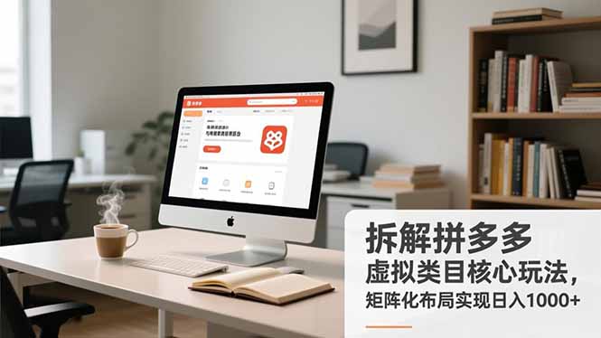 拆解拼多多虚拟类目核心玩法，矩阵化布局实现日入1000+-小鹏项目网
