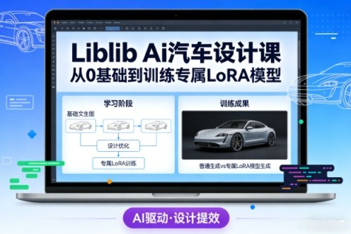 Liblib Ai汽车设计课，从0基础文生图，到教你训练专属设计和风格LoRA模型-小鹏项目网