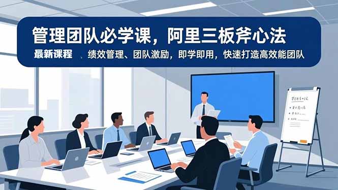 管理团队必学课，阿里三板斧心法、绩效管理、团队激励，即学即用，快速打造高效能团队-小鹏项目网