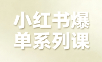 小红书爆单系列课，聚焦小红书电商全链路增长(更新)-小鹏项目网