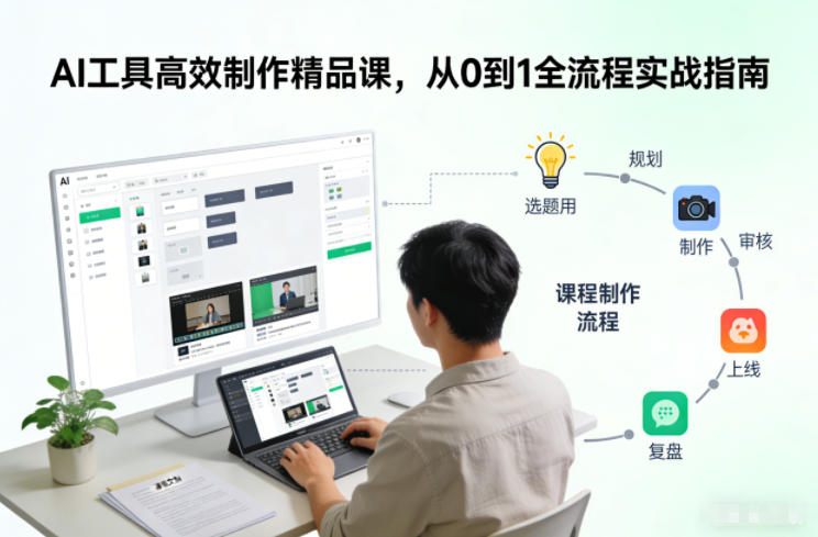 AI工具高效制作精品课，从0到1全流程实战指南-小鹏项目网