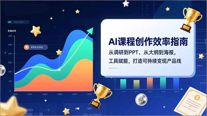 AI课程创作效率指南，从调研到PPT、从大纲到海报，工具赋能，打造可持续变现产品线-小鹏项目网