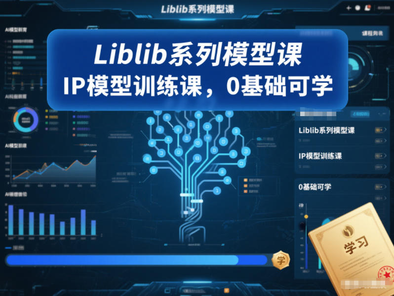 Liblib系列模型课，IP模型训练课，0基础可学-小鹏项目网