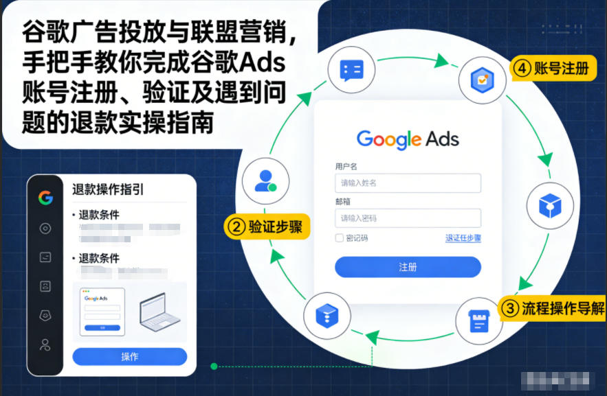 谷歌广告投放与联盟营销，手把手教你完成谷歌Ads账号注册、验证及遇到问题的退款实操指南-小鹏项目网