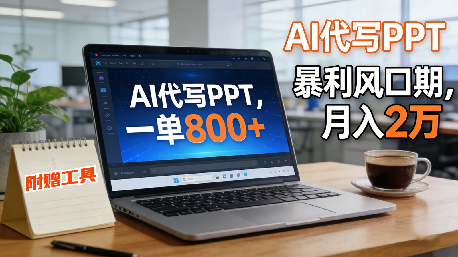 AI 代写做 PPT！一单狂赚 800+，风口期月入 2 万(工具 + 提示词直接送)-小鹏项目网