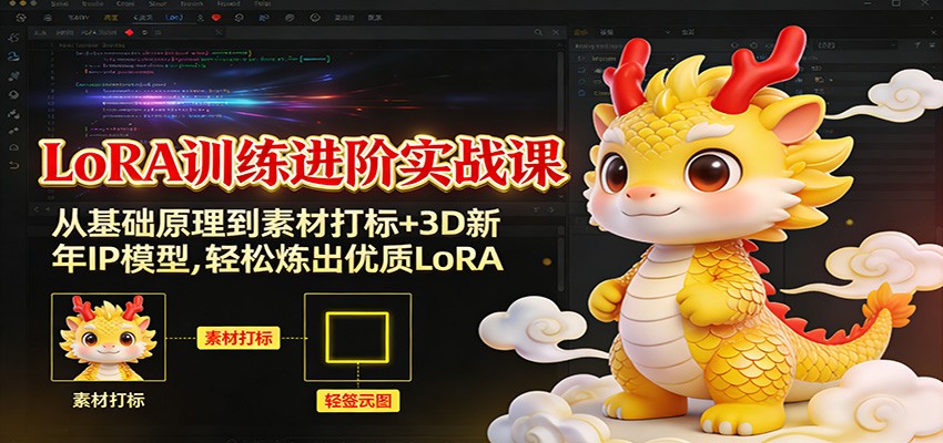 LoRA训练进阶实战课：从基础原理到素材打标+3D新年IP模型，轻松炼出优质LoRA-小鹏项目网