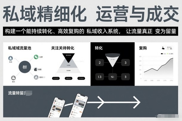 私域精细化运营与成交，构建一个能持续转化、高效复购的私域收入系统，让流量真正变为留量-小鹏项目网