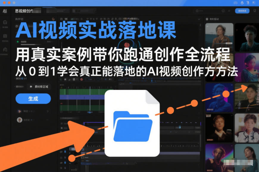 AI视频实战落地课，用真实案例带你跑通创作全流程，从0到1学会真正能落地的AI视频创作方法-小鹏项目网