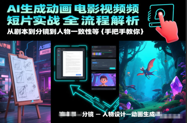 AI生成动画电影视频短片实战全流程解析，从剧本到分镜到人物一致性等手把手教你-小鹏项目网